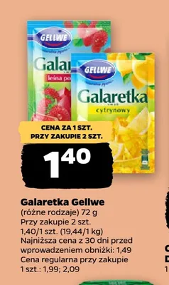 Galaretka cytrynowa Gellwe promocja w Netto