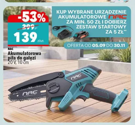 Akumulatorowa piła do gałęzi Nac promocja w Biedronka