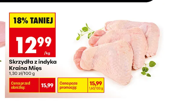 Skrzydła z indyka Kraina Mięs promocja w Biedronka