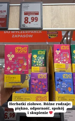 Herbatka ziołowa Dobrostany Skupienie promocja w Lidl