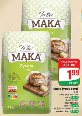Mąka żytnia promocja w Dino