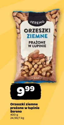 Orzeszki ziemne prażone w łupinie Sereno promocja w Netto