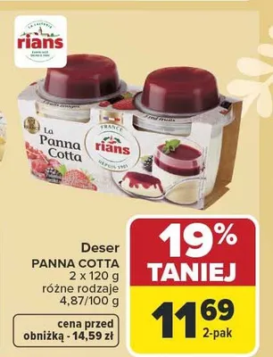 Deser panna cotta różne rodzaje promocja w Carrefour