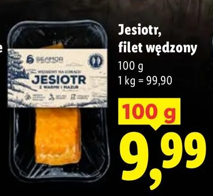 Jesiotr, filet wędzony promocja w Lidl