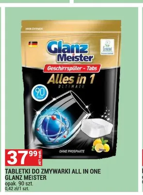 Tabletki do zmywarki All in One Glanz Meister promocja w Merkury Market