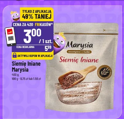 Siemię lniane Marysia promocja w POLOmarket