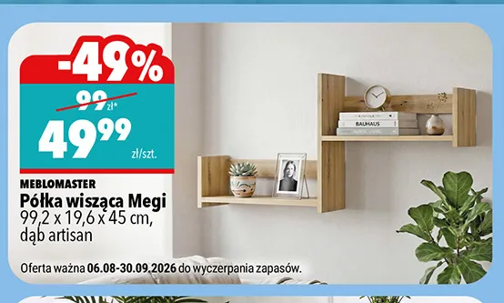 Półka wisząca Megi Meblomaster promocja w Biedronka