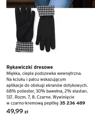 Rękawiczki dresowe promocja w Tchibo