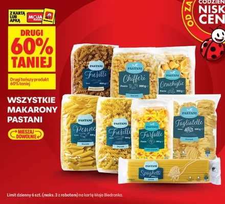 Makaron Farfalle Pastani promocja w Biedronka