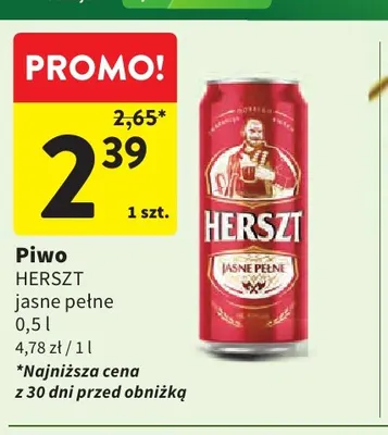 Piwo Herszt promocja w Intermarche