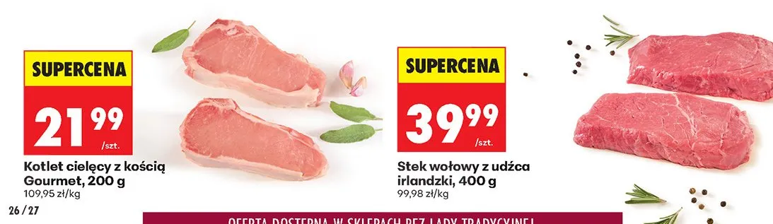 Stek wołowy z udźca irlandzki promocja w Biedronka