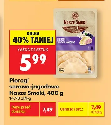 Pierogi serowo-jagodowe Nasze Smaki promocja w Biedronka