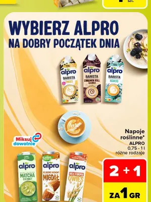 Napoje roślinne Alpro promocja w Carrefour