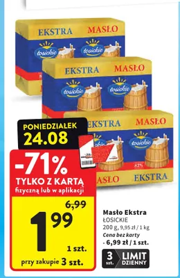 Masło Ekstra Łosickie promocja w Intermarche