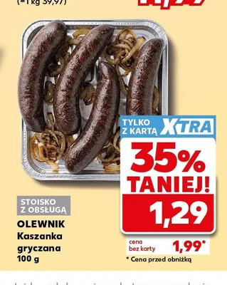Kaszanka gryczana Olewnik promocja w Kaufland