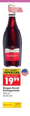Wino czerwone Mogen David Pomegranate promocja w Biedronka