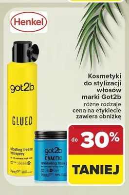 Kosmetyki do stylizacji włosów Got2b promocja w Carrefour