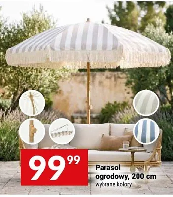 Parasol ogrodowy 200cm wybrane kolory promocja w Twój Market