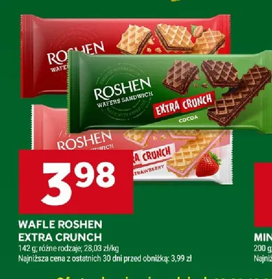 Wafle Roshen Extra Crunch cocoa, strawberry promocja w Stokrotka
