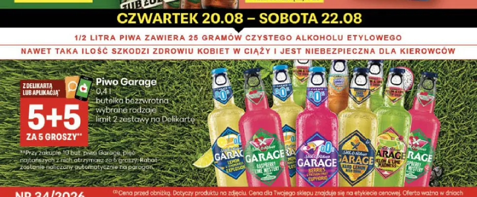 Piwo Garage Raspberry Lime Mystery promocja w Delikatesy Centrum