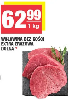 Wołowina bez kości extra zrazowa dolna promocja w SPAR