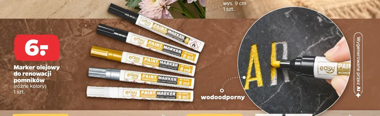 Marker olejowy do renowacji pomników Easy promocja w Netto