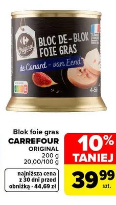 Blok foie gras Carrefour Original promocja w Carrefour Market