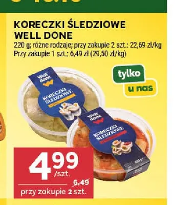 Koreczki śledziowe Well Done promocja w Stokrotka