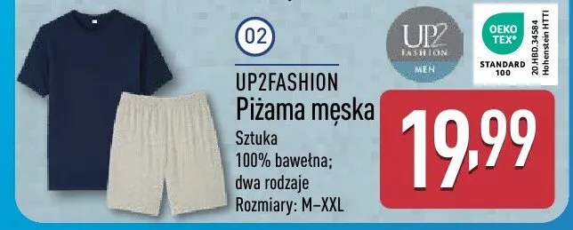 Piżama męska Up2Fashion promocja w Aldi