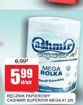 Ręcznik papierowy Cashmir Superior Mega A1 2W promocja w Bingo