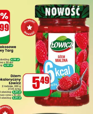 Dżem niskokaloryczny Łowicz promocja w Dino
