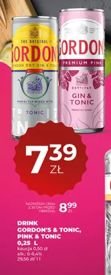 Drink Gordon's & Tonic alk. 6-6,4% promocja w Duży Ben