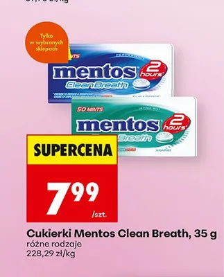 Cukierki Mentos Clean Breath promocja w Biedronka