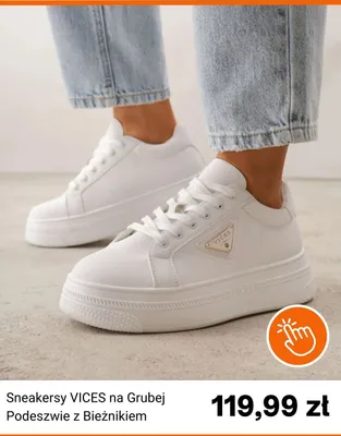 Sneakersy VICES na grubej podeszwie z bieżnikiem promocja w Born2be