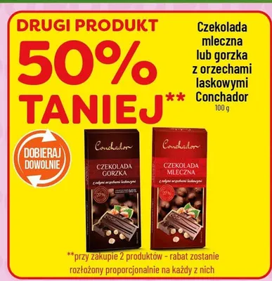 Czekolada mleczna lub gorzka z orzechami laskowymi promocja w POLOmarket