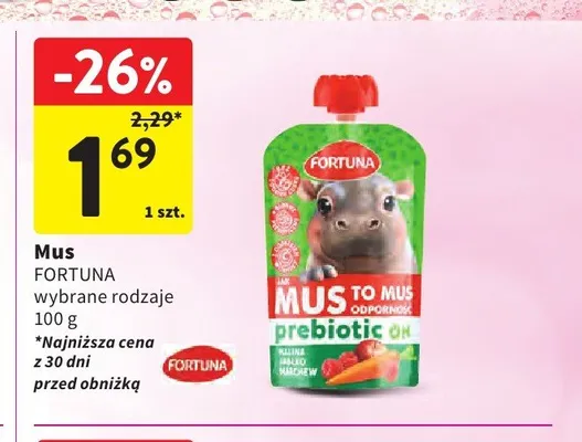 Mus Fortuna Mus To Mus prebiotic promocja w Intermarche