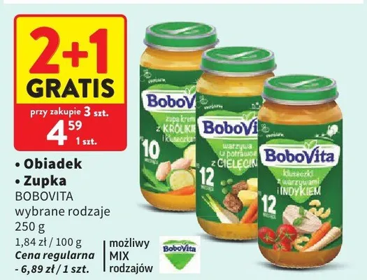 Zupka BoboVita wybrane rodzaje promocja w Intermarche