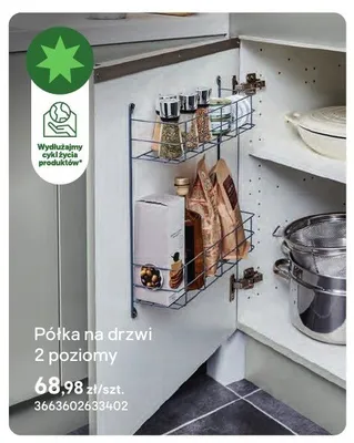 Półka na drzwi 2 poziomy promocja w Castorama