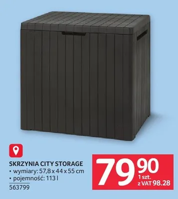 Skrzynia City Storage 57,8x44x55cm 563799 promocja w Selgros