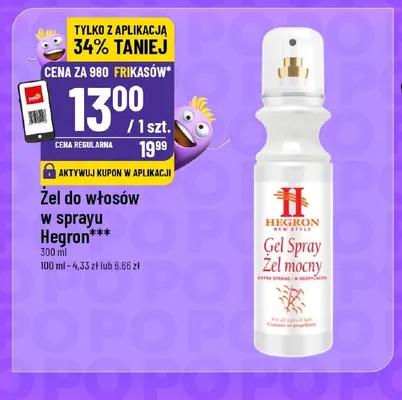 Żel do włosów w sprayu Hegron promocja w POLOmarket