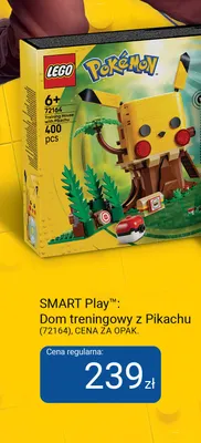 Klocki LEGO Pokémon SMART Play Dom treningowy z Pikachu 72164 promocja w Smyk