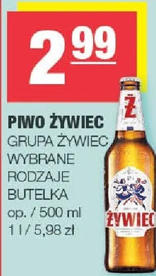 Piwo żywiec wybrane rodzaje promocja w SPAR