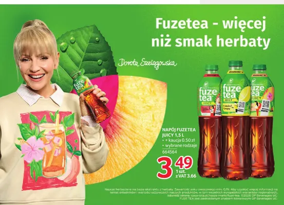 Napój Fuzetea Juicy o smaku brzoskwini promocja w Selgros