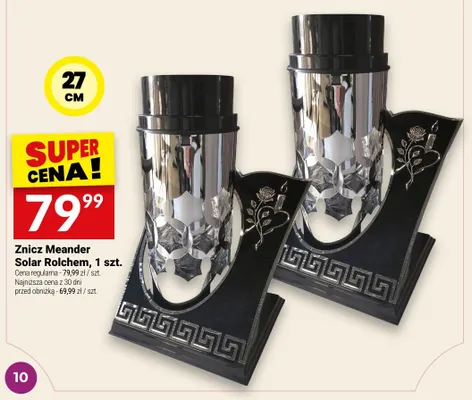 Znicz Meander Solar 27 cm Rolchem promocja w Twój Market