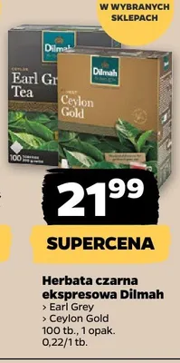 Herbata czarna ekspresowa Dilmah Ceylon Gold promocja w Netto