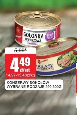 Konserwa Gulasz angielski Sokołów promocja w Bingo