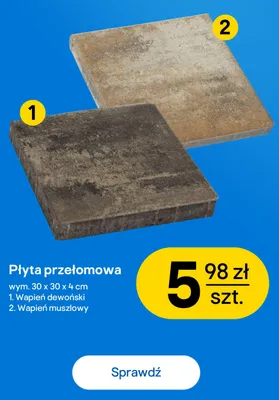 Płyta przełomowa Wapień muszlowy promocja w Castorama