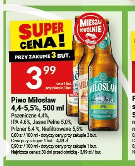 Piwo Miłosław Pszeniczne promocja w Twój Market