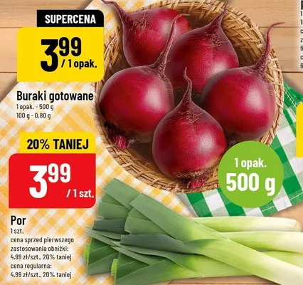 Buraki gotowane promocja w POLOmarket