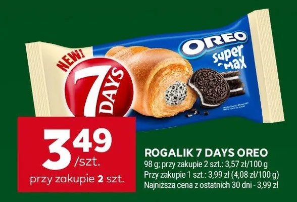Rogalik 7 Days Oreo promocja w Stokrotka